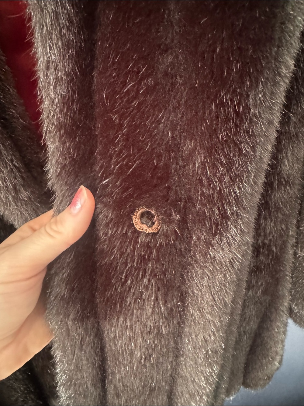 JORDACHE MOB WIFE Faux Fur Winter Jacket Old Money Button Front - Picture 5 of 11